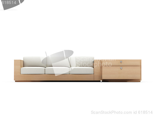 Image of Sofa over white background