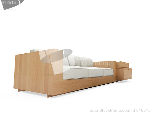 Image of Sofa over white background