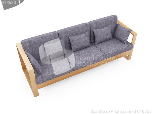 Image of Sofa over white background