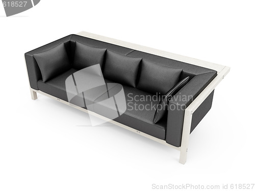 Image of Sofa over white background
