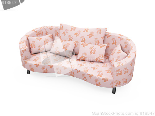 Image of Sofa over white background
