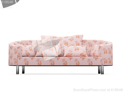 Image of Sofa over white background