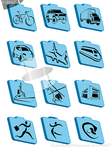 Image of pictograms of transport