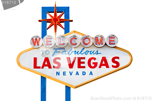 Image of las vegas sign isolated on white