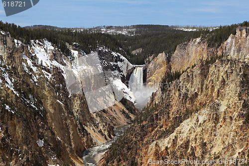 Image of yellowstone national park - lower falls