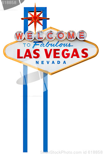 Image of las vegas sign isolated on white