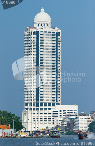Image of Bangkok architecture by the river