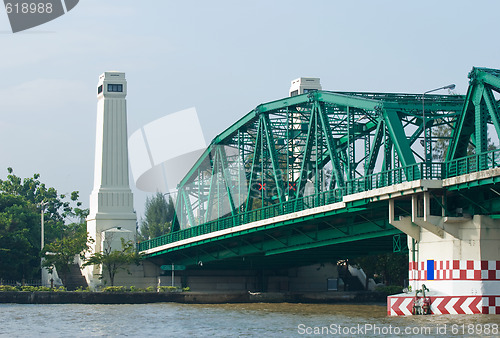 Image of Phra Pok Klao Bridge in Bangkok