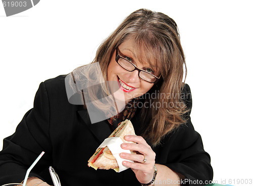 Image of Businesswoman Lunch