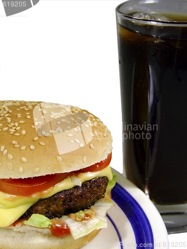 Image of Hamburger and cola