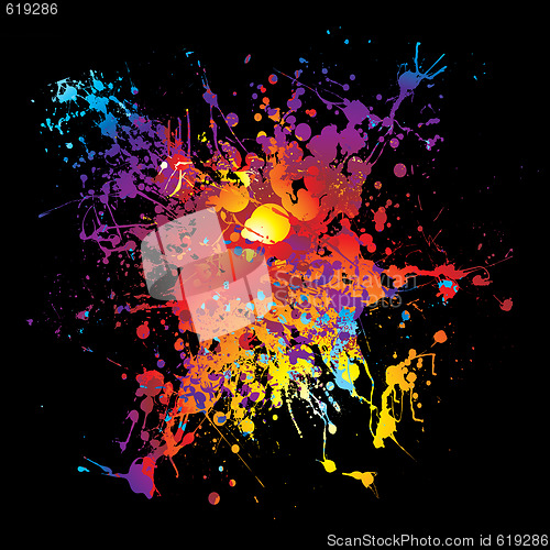 Image of gothic grunge rainbow splat