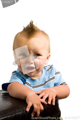 Image of Baby Boy Portrait Isolated