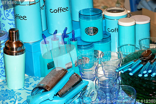 Image of Blue kitchenware