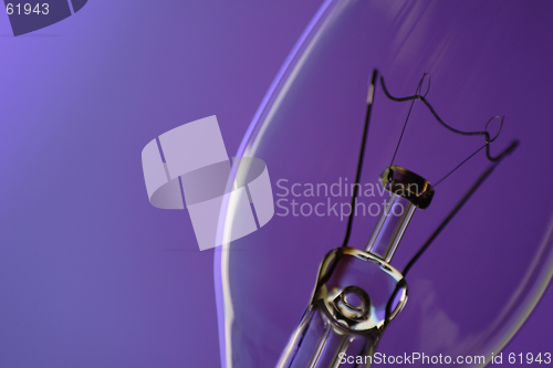 Image of light bulb on purple background