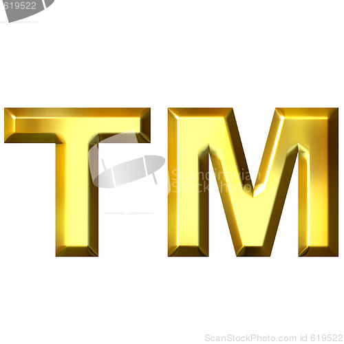 Image of 3D Golden Trademark Symbol