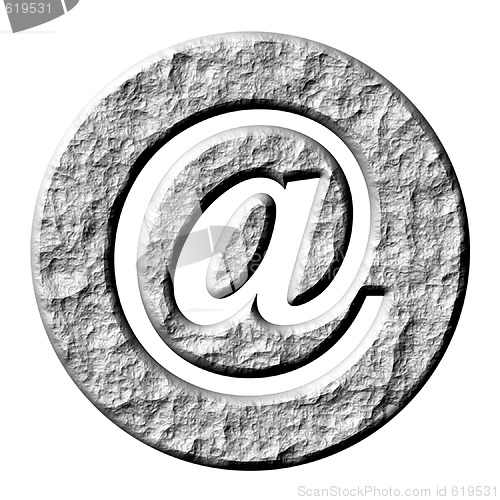 Image of 3D Stone Email Symbol