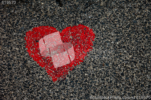 Image of Heart On  Asphalt