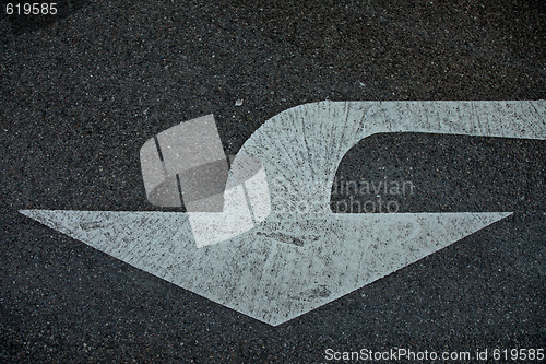 Image of Arrow on Asphalt