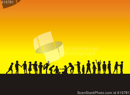 Image of Children-isolated vector