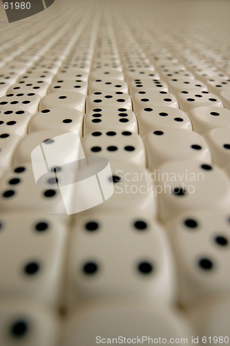 Image of random dice in endless pattern