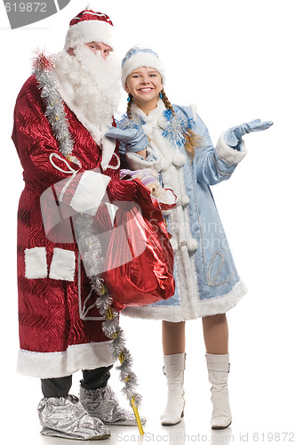 Image of Santa Claus and Snow maiden