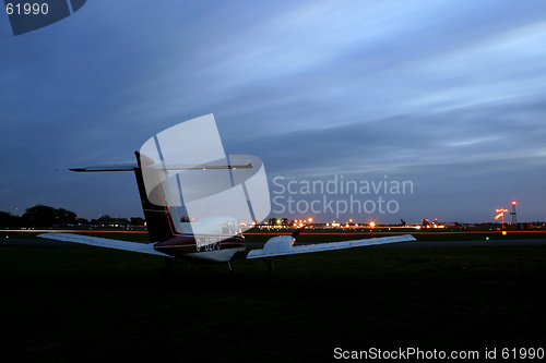 Image of small plane waiting to take off