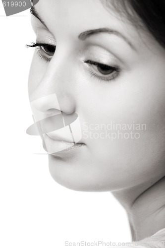 Image of young woman close-up portrait