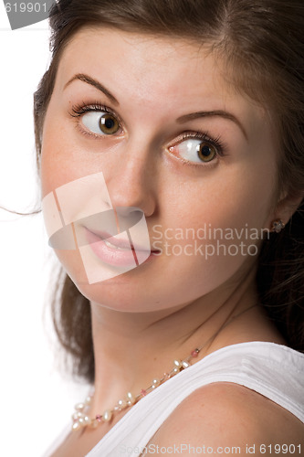 Image of brown-eyed woman close-up portrait