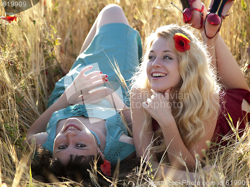 Image of SIsters in field