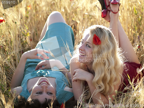 Image of SIsters in field