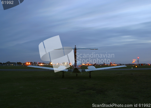 Image of small plane waiting to take off