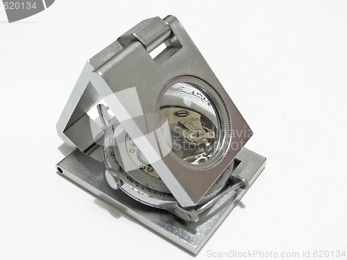 Image of watch under magnifier
