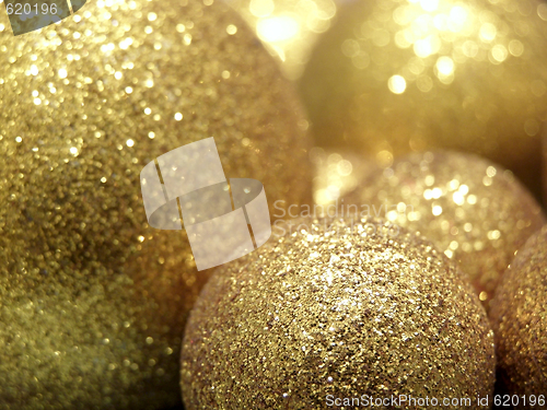 Image of Gold baubles