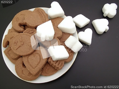 Image of Biscuit plate with sugar