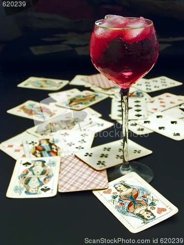 Image of Wine and cards