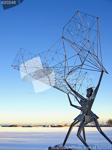 Image of Winter metallic sculpture