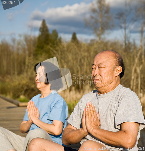 Image of Active senior asian couple