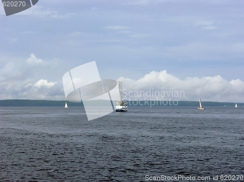 Image of Clouds and yachts