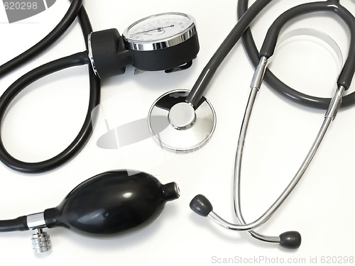 Image of Medical manometer with stethoscope