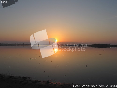 Image of Reflected sun. Larnaca. Cyprus