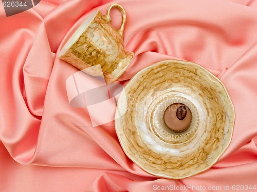 Image of Saucer and cup with chocolate