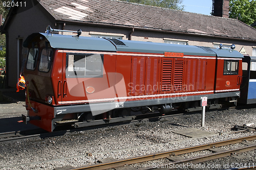 Image of miniature diesel train