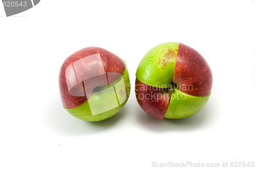 Image of Mixed red and green apples