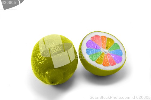 Image of Rainbow painted lemon