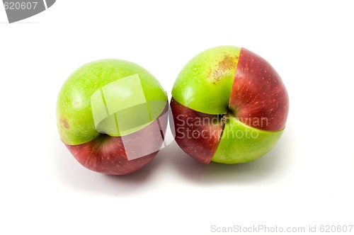 Image of Mixed red and green apples