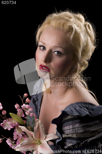 Image of Beautiful young woman portrait