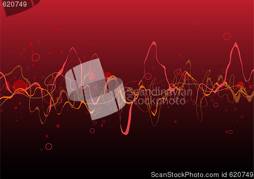 Image of Red Abstract lines background