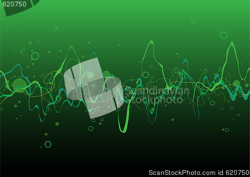 Image of Green Abstract lines background