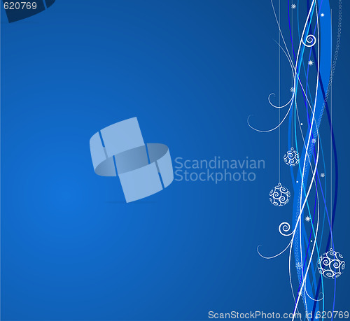 Image of Blue Christmas background