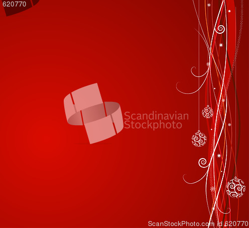 Image of Red Christmas background